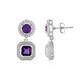 Boucles d'oreilles en argent et Améthyste de Sibérie (de Melo)