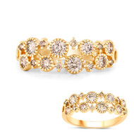 I2 Schokoladen-Brillant-Goldring (SUHANA)