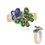 Zambian Emerald Silver Ring (Gems en Vogue)