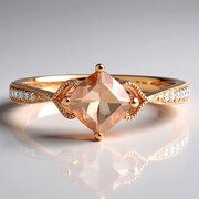 Bague en or et Morganite AAA