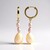 Boucles d'oreilles en argent et Perle de culture d'eau douce orange (TPC)