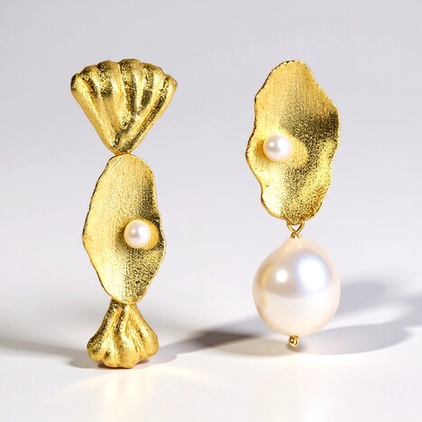 Orecchini in argento con Perla d'Acqua Dolce Bianca