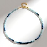 Collana in argento con Acquamarina Santa Maria (Adela Silber)