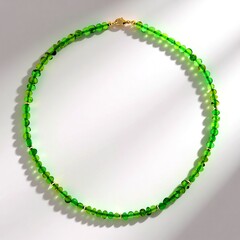 Collana in argento con Ambra Verde (CUSTODANA)