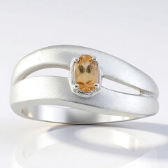 Anillo en plata con Topacio imperial de Ouro Preto