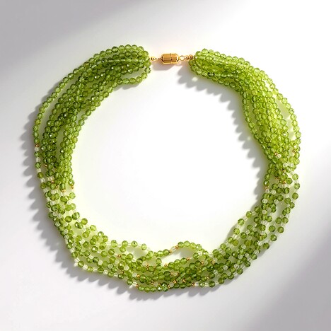 Collana in argento con Peridoto (Riya)