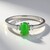 Anello in argento con Crisoprasio Imperiale
