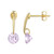 Rose de France Amethyst Silver Earrings