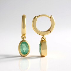 Orecchini in argento con Smeraldo Russo (Adela Silber)