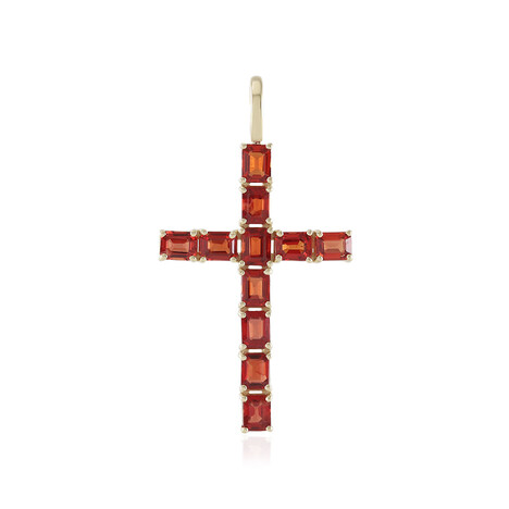 Gouden hanger met Tanzania robijnen