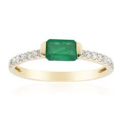 Gouden ring met een AAA Zambia smaragd (CIRARI)