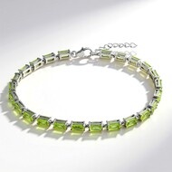 Bracciale in argento con Peridoto della Birmania