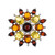 Broche en argent et Ambre baltique couleur cognac (dagen)