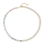 Edelstein-Silberhalskette