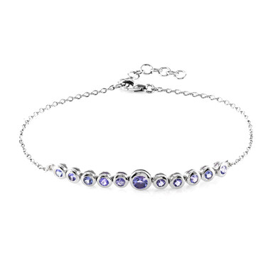Brazalete en plata con Tanzanita