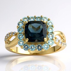 9K London Blue Topaz Gold Ring