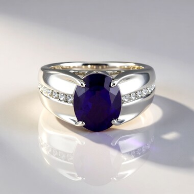Anello in argento con Ametista Siberiana (de Melo Essence)