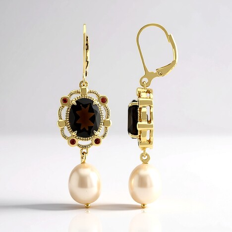 Orecchini in argento con Perla d'Acqua Dolce Bianca (TPC)