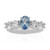 Bague en argent et Topaze mystique bleu azur