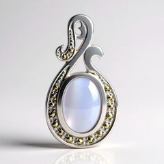 Ciondolo in argento con Agata Lace Blu (Annette classic)