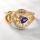 Bague en or et Tanzanite