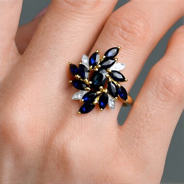 Bague en or et Saphir de Kanchanaburi