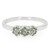 Fancy-Diamant-Silberring
