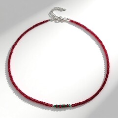 Collier en argent et Rubis de Madagascar