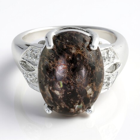 Anello in argento con Opale Leopardo