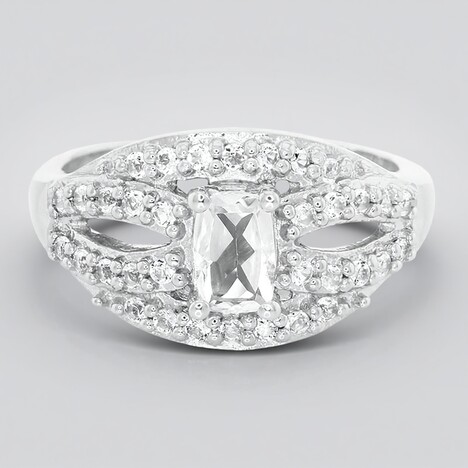 Anello in argento con Goshenite
