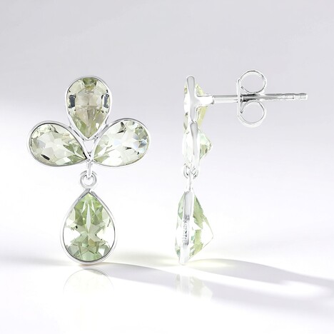 Orecchini in argento con Ametista Verde