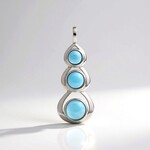 Pendentif en argent et Larimar