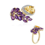 Zilveren ring met een citrien (de Melo)