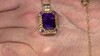 Zilveren halsketting met een amethist (Gems en Vogue)