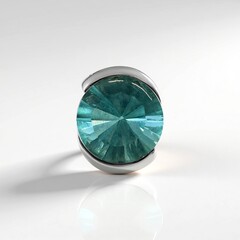 Ciondolo in argento con Fluorite Blu Caraibico  (MONOSONO COLLECTION)