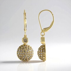 Orecchini in oro con Diamante Cioccolato I2 (KM by Juwelo)