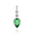 Zilveren hanger met een smaragdgroene kwarts