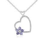 Collana in argento con Tanzanite