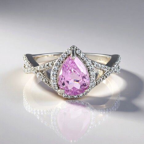 Anello in argento con Kunzite