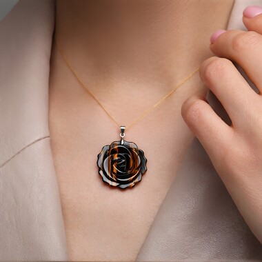 Tiger´s Eye Silver Pendant