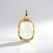 Ciondolo in argento con Ametista Verde (Adela Silber)