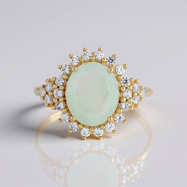 Anillo en plata con Ópalo Paraíba