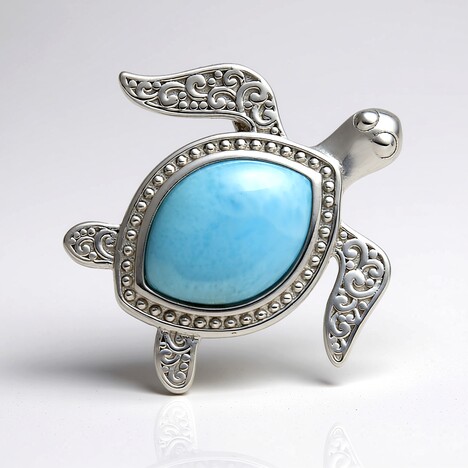 Ciondolo in argento con Larimar