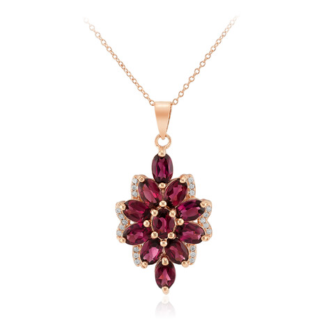 Collana in argento con Rodolite