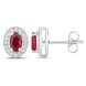 Pendientes en plata con Rubí