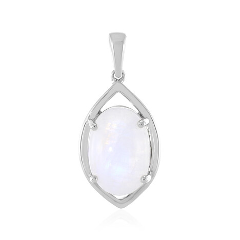 Regenbogen-Mondstein-Silberanhänger