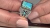 Anillo en plata con Turquesa azul del Mohave Kingman (Jones Lee)
