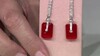 Pendientes en plata con Ónix rojo