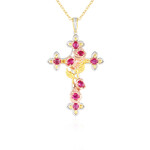 Burmese Ruby Silver Necklace (Gems en Vogue)