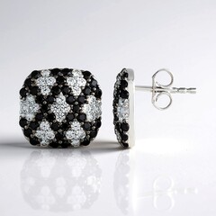 Orecchini in argento con Spinello Nero